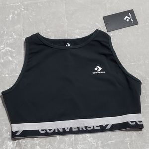 Converse Black Crop Top/ Sports Bra